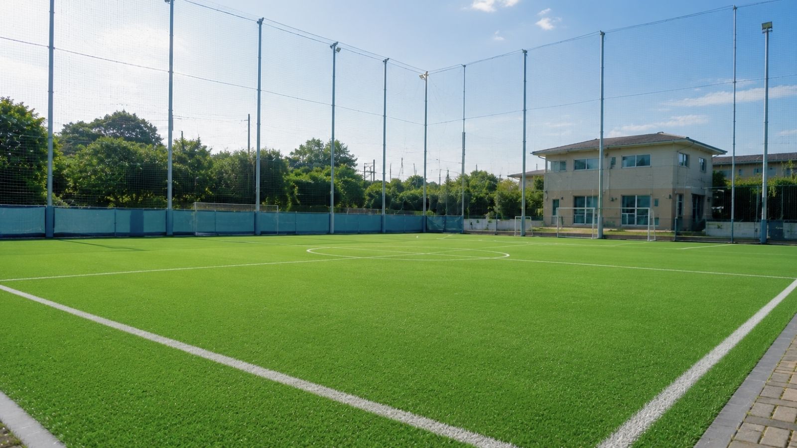 人工芝のサッカー場