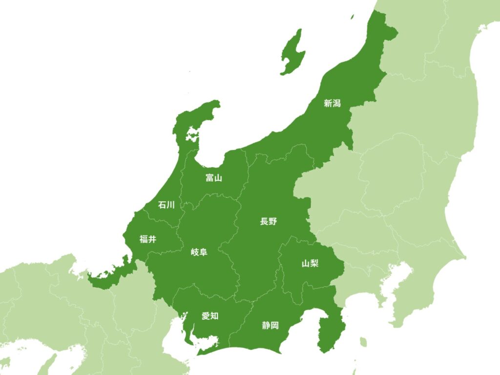 中部エリア地図